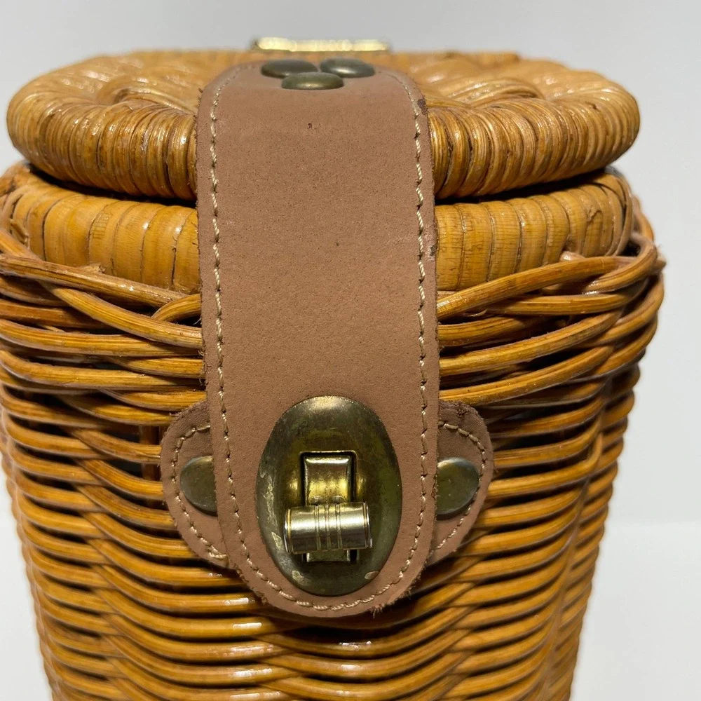New Picnic Time Bacchus Wicker Wine Picnic Basket Set Insulated Shoulder Bag